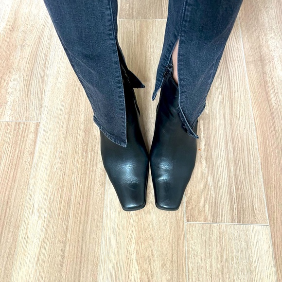 Paige Denim X Rosie HW Constance Split Ankle Skinny Jeans - Washed Black - Picture 9 of 13